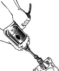 Illustration of stone type glaze breaker for drill use from 2 to 7 inches with adjustable stop collar in action on a surface