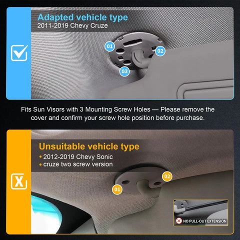 Beige Sun Visor For Chevy Cruze 2011 2019 Left Driver Side With Mirror No Light Replacement Part easy install diagram