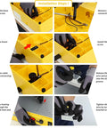 Installation steps for hot wire foam cutter with elevated cutting table and extendable rail, pro grade temperature control