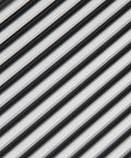 Close-up view of Aluminum Privacy HVAC Air Grille 24 By 24 With V Shaped Louvers Blocks 100 Percent View While Still Allowing Air Flow