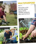 Gardeners using Stainless Steel Gardening Hoe With Anti Skid Rubber Grip Lightweight Yet Sturdy Hand Tool For Quick Weeding.