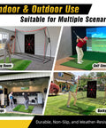 Extra Large 6x4ft Golf Mat For Indoor And Outdoor Practice 31mm Pile High Density Artificial Turf in various settings