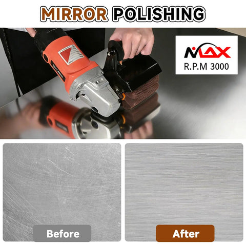 Pro Grade Heavy Duty Wave Shaped Nonwoven Surface Conditioning Tool 4.1 By 4 Inch for mirror finish on metal surface