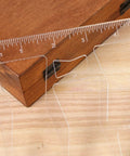 Straight Up Durable Router Clip Butterfly Inlay Template With Thick Clear Acrylic Guide For Woodworking Decor And Diy Crafts No Sweat Cutting Fixture Seven Inch Size For Pro Shop Results shown with inch ruler on wood surface.