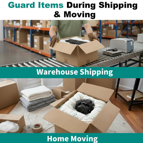 8 Pack Expanding Packing Foam Cushions 14x16 Inches for Shipping and Moving securing camera and electronics in box