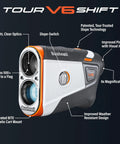Game Ready Tour V6 Shift Rangefinder With Slope Compensation, 1300 Yard Range, Flag Lock Vibration, detailed product features