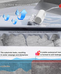 Heavy Duty Clear Waterproof Sealant One Gallon Transparent Acrylic Coating For Roofs Walls And Concrete Indoor Outdoor Tile in use with roller.