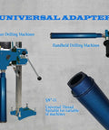 Blue 2-inch diamond core drill bit for wet drilling on hard concrete, laser-welded, shown with universal adapter.