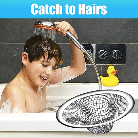 100 Pack Stainless Steel Sink Drain Strainers For Bathroom And Kitchen With 2 Inch Top Mesh Catcher To Block Clogs Easy Install Heavy Duty Plumbing Filter Every Home Owner Gotta Grab in use with child bathing.