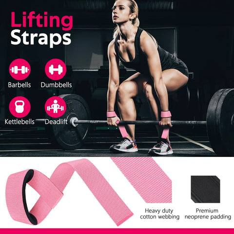 Woman using 8 Piece Barbell Pad Set For Hip Thrusts And Squats, Includes Hip Pad, Squat Pad, Ankle Straps, Lifting Straps, Resistance Bands.