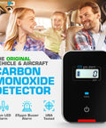 Fleet-Ready Carbon Monoxide Detector For Cars Planes Buses And Trucks With Fast Low-Level 9ppm Alarm visible in vehicle setting