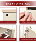 Instructions for installing Top Shelf Cabinet Locks With Keys For Desk Drawers And Office Furniture Dead Simple Install Latch.