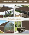 6x8 Ft Sun Shade Cloth With 95 Percent UV Protection HDPE Material Outdoor Shade Tarp With Grommets for patio and backyard