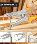 Ultimate Miter Spring Clamp Pliers Kit For Woodworking Pros Plus Crown Molding Tools With 16 Clamps And Storage Ring easy-to-use steel clamp holding wood corner joint