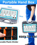 Knockout 2285 Piece Metric Screw Assortment Kit with M2 M3 M4 M5 socket bolts in portable hand box for easy transport.