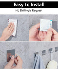 Heavy Duty Self Adhesive Hooks No Drill Wall Hangers Stick On Stainless Steel Holders installation steps