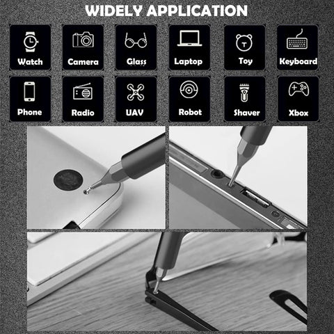Dope 27 In 1 Magnetic Mini Screwdriver Set with S2 Steel Bits used on electronics like laptops and watches