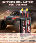 Heavy Duty 5000mAh 11.1V 30C 3S LiPo Battery With XT60 Plug shown with RC truck