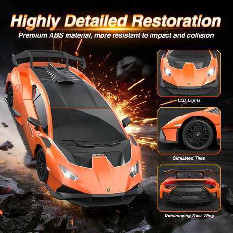 Lamborghini Officially Licensed 1 18 Scale Remote Control Car With LED Headlights High Speed 35 KMH Sick Fast Drift RC Car 2