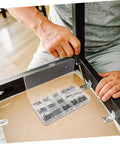 Person using a screwdriver with 400 Piece Metric Set Screws Assortment Kit With M3 M4 M5 M6 M8 Pointed Head Fixing Screws