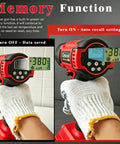 Straight Up Heavy Duty Cordless Heat Gun With Digital LCD Display And 350W Rapid Heating Power Built Like A Tank To Shrink Wrap Strip Paint Solder Parts And Crush Daily Diy Projects Tool Only shown with memory function display.