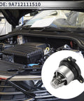 Straight Up Inner Thermostat And Coolant Housing Assembly For Audi A6 A7 Q8 2019 To 2022 engine temperature regulator, under hood view.