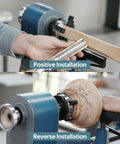 Straight Shooter 3 Inch Wood Lathe Chuck Featuring 4 Reversible Jaws With Self Centering Action for Positive and Reverse Installation.