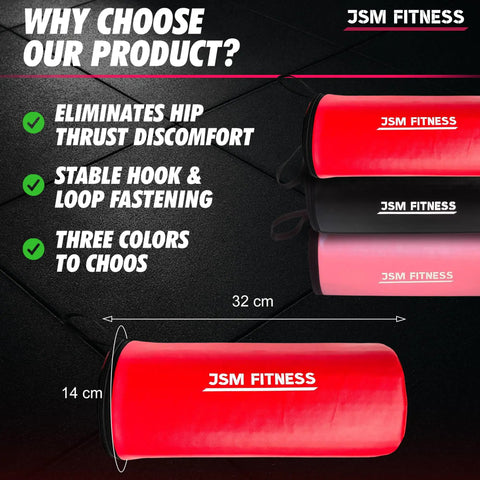 Red Hip Thrust Barbell Pad Extra Thick For Glute Gains Bar Cushion For Glute Bridges And Bench Press Comfortable Accessory