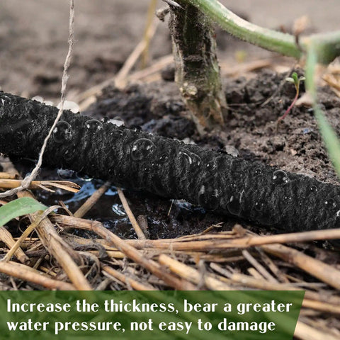 Installed Durable 100 Foot One Quarter Inch Irrigation Tubing Soaker Hose System With Rubber And PE Material Porous Drip Line