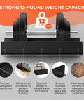 2 Pack Magnetic Shelves For Washer And Fridge Each Holds 12 Lbs Black Steel Kitchen Organizer For Spices Jars Vitamins