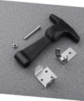 Stainless Steel T Handle Latches With Rubber Grip, Heavy Duty Tool Box And Truck Hood Latch, components on gray surface