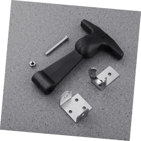 Stainless Steel T Handle Latches With Rubber Grip, Heavy Duty Tool Box And Truck Hood Latch, components on gray surface