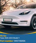 Front Bumper Tow Hook Cover For Tesla Model Y Left Driver Side White 2020 2021 2022 2023 OE Fit Towing Eye Cap Replacement Easy DIY Install