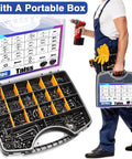 Kick Ass 3670 Pieces Metric Bolt Assortment Kit Featuring Tough As Nails Grade 12.9 Steel Socket Head Screws Plus Flat And Lock Washers Stored Neatly In A Rock Solid Portable Toolbox For Any Daily Grind Job.