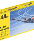 MD 450 Ouragan 1/72 Scale Model Kit box with intake splitter and canopy, decals for French Air Force 1954, Israeli Air Force 1956