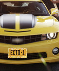 Hella Dope Yellow And Orange Cheese Design License Plate Frames 2 Pack Heavy Duty Stainless Steel Car Accessory on yellow car front.
