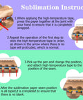Dope Sublimation Pen Clamp For 0.4 Inch Pens Silicone Grip Holder with sublimation instructions in background