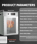 High Capacity Commercial Food Dehydrator With Stainless Steel Frame And 800 Watt Heater For Smoking Meat Jerky Drying Fruits And Vegetables Featuring Digital Timer And Even Heat Up To 195 Deg F For No Sweat Setup And Serious Smoke Sessions.