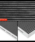 Activated Carbon Cabin Air Filter For Volvo XC60 XC90 S60 S80 V60 V70 XC70 V60 Cross Country And Land Rover with close-up details