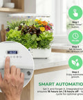 Smart Soilless Indoor Garden System With 12 Pods Hydroponics Kit Grow Herbs Year Round With 24W Full Spectrum LED Lights