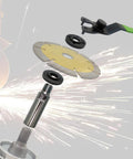 Exploded view of Pro Grade Angle Grinder Extension Shaft Kit With 3 Inch, 4 Inch, And 5.5 Inch Rods, Adjustable Wrench and Flange Nut Set