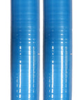 Two rolls of blue three millimeter floor underlayment foam padding for moisture barrier and sound dampening.