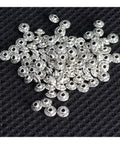 100 Pcs 6 mm Antique Silver Flying Saucer Spacer Beads European Style Metal Beads For Jewelry Making, Bracelets And Necklaces
