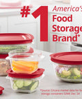Large Food Storage Containers Set with Lids 18 Piece Stackable Containers for Fridge and Pantry Clear BPA Free Lids