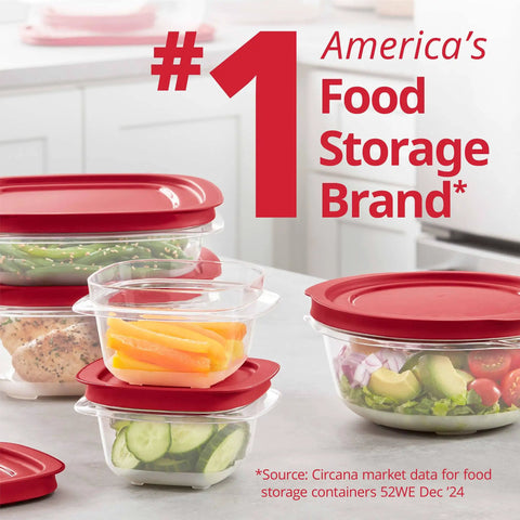 Large Food Storage Containers Set with Lids 18 Piece Stackable Containers for Fridge and Pantry Clear BPA Free Lids