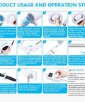 Installation instructions for Desktop Nail Dust Collector With Lamp, 80W High Power Vacuum, Replacement Filter, Table Mount Clamp