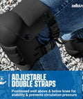 Ultra Flex KneePro Knee Pads For Men And Women With Thick Foam Cushioning And Heavy Duty Hard Outer Shell on person's knee