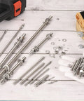 Beefy Double Ended Stud Screws M12x110mm With Nuts And Washers, 304 Stainless Steel Dual Threaded Rods For Home Improvement, Structural Anchoring And Fastening, 2 Pack in tools layout