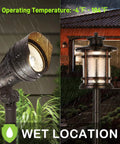 8 Pack Low Voltage LED Landscape Lighting Kit For Outdoor Yard Shine, 12V To 15V Pathway And Flood Lights in wet conditions