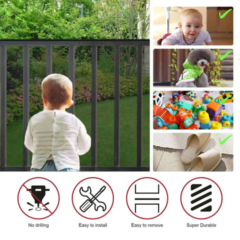 Durable Baby Safety Net For Stairs And Banisters Kid Proofing Mesh Netting For Railing Balconies And Cribs Easy Install